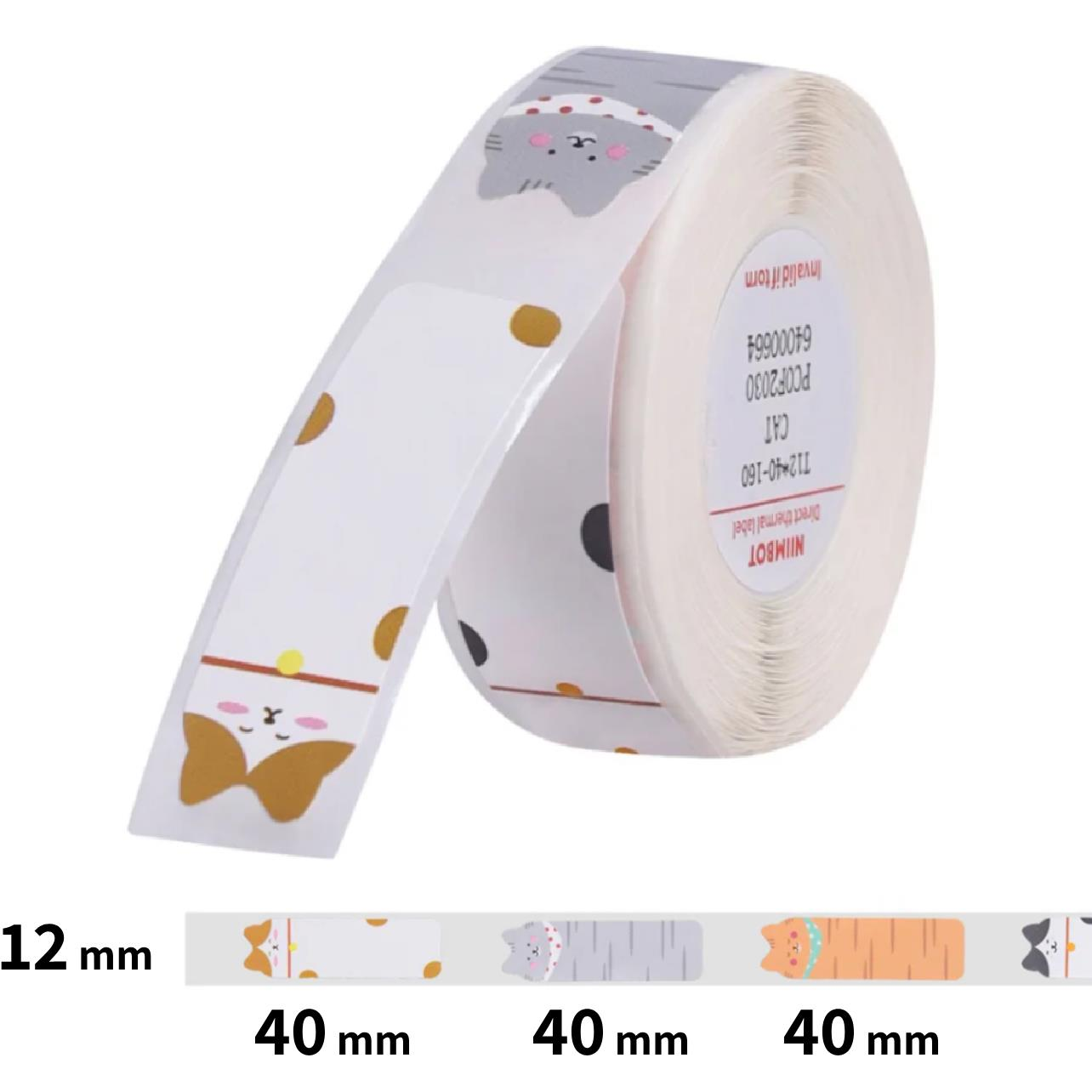 Niimbot T 12x40 mm 160 darab, macskák, D11, D11-M, D110, D110-H-hoz (A2A68301901)