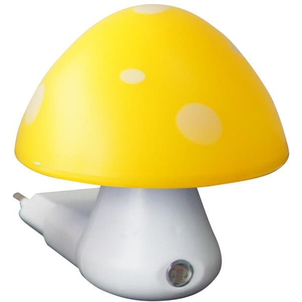 ACA Lighting LED konnektoros gyereklámpa, gomba, sárga, 0,4 W/ 230 V/ 6400 K, alkonykapcsolós (846LED4SY)