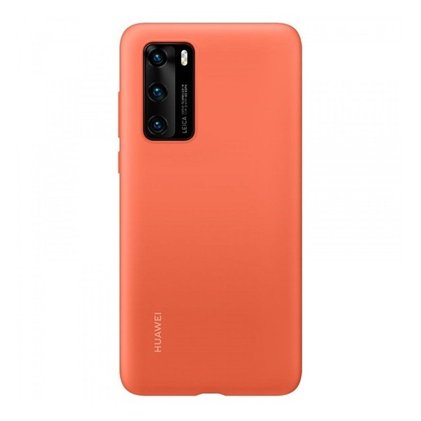 Huawei P40, Szilikon tok, narancs, gyári (G97671)