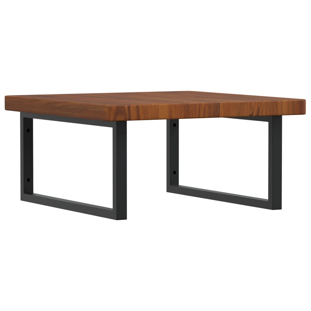 acél és tömör tölgyfa falra szerelhető mosdópolc (3302497)