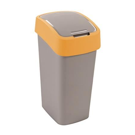 Curver Pacific Flip Bin billenős szelektív hulladékgyűjtő 50l sárga/szürke (195023) (C195023)