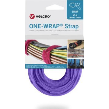 VELCRO One Wrap Strap 20mm x 330mm, 25 Stck, violett