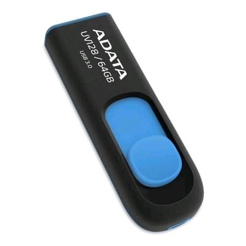Memoria Usb Usb 3.0 64gb Adata Auv128-64g-rbe  | Negro/azul, Azul