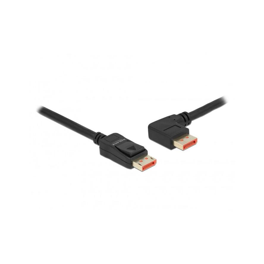Delock 87044 1m DisplayPort 8K 60Hz apa egyenes - apa 90°-ban balra hajlított kábel (87044)