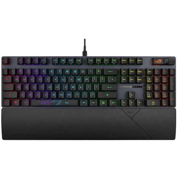 Механична игрална клавиатура ASUS ROG Strix Scope II RX, RGB, предварително смазани оптични превключватели ROG RX Red, Black