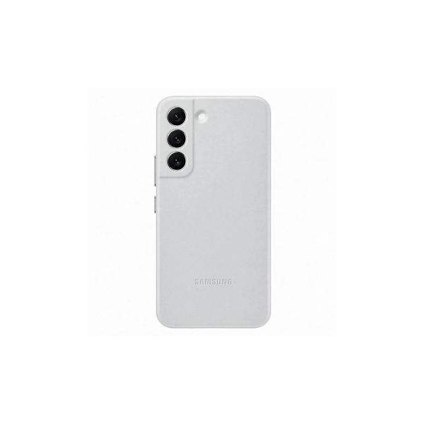 Samsung EF‑VS901LJ S22 S901 készülékhez bőr tok világosszürke