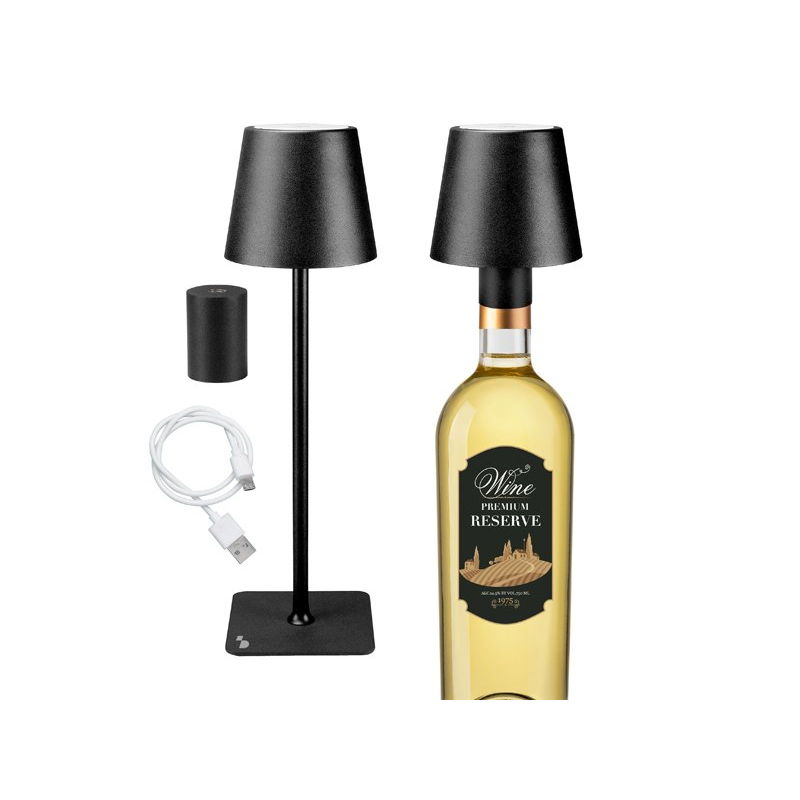 Beper P201UTP118 2 az 1-ben Hordozható Akkus Asztali LED lámpa 38 cm - Fekete (P201UTP118 FEKETE)