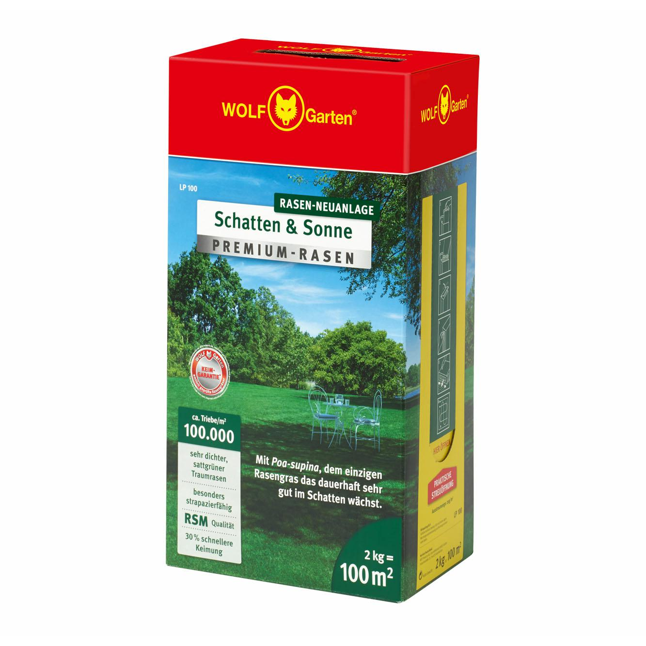 WOLF GARTEN TRAWA PREMIUM CIEŃ I SŁOŃCE SP 100m2 OZN. PARTII DE073-343240M