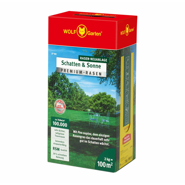 WOLF GARTEN TRAWA PREMIUM CIEŃ I SŁOŃCE SP 100m2 OZN. PARTII DE073-343240M