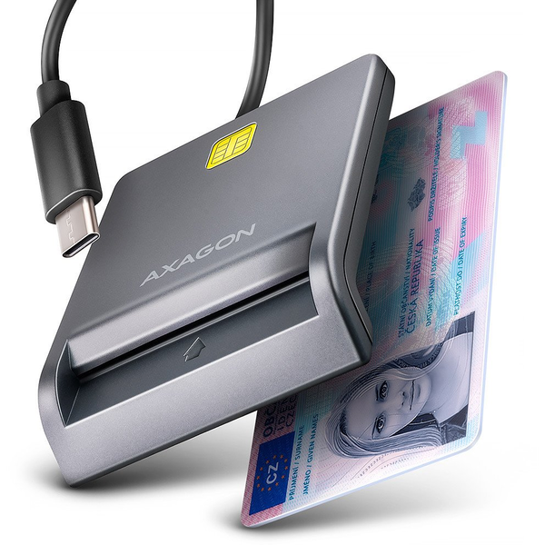 Axagon CRE-SM3TC kortlæser USB 2.0 Type-C Grå