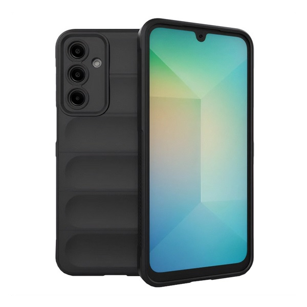 Szilikon telefonvédő (ütésállóság, kameravédő, 3D) FEKETE Samsung Galaxy A56 5G (SM-A566) "Gigapack csomagolás" (GP-166403)