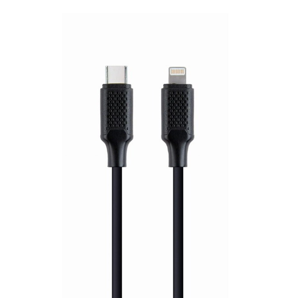 Gembird USB-C apa - Lightning apa 2.0 Adat és töltő kábel - Fekete (1,5m)