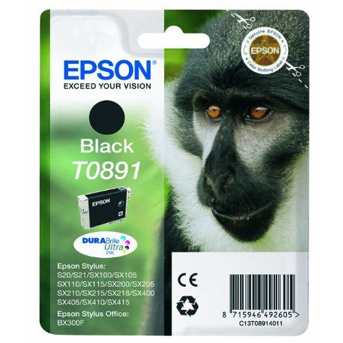 Epson Monkey T0891 cartuccia d'inchiostro 1 pz Originale