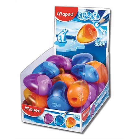Maped I-Gloo egylyukú hegyező display - Vegyes színek 30 db (534754)