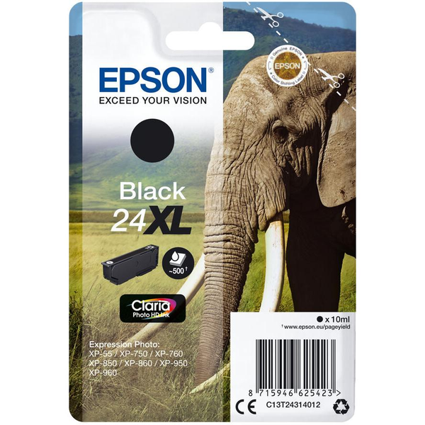 Epson Elephant C13T24314012 blækpatron 1 stk Original Højt (XL) udbytte Sort