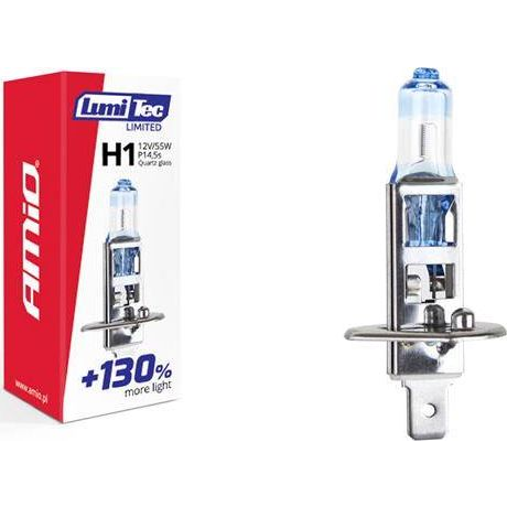  AMiO Żarówka halogenowa H1 12V 55W LumiTec LIMITED +130%