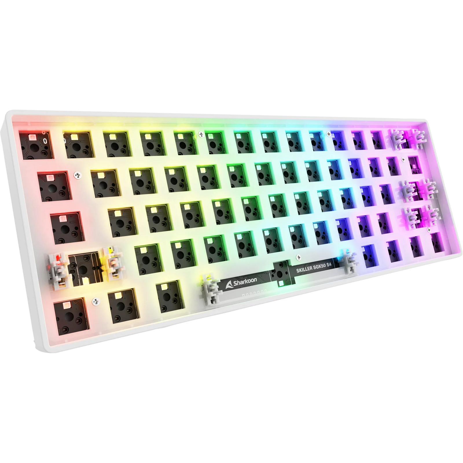 Sharkoon Skiller SGK50 S4 Gen2 RGB Gaming Barebone Billentyűzet (Fehér) - ISO, ANSI (4044951041862)