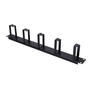 Органайзер за кабел Extralink, За 19-инчови стелажи, 5 метални скоби, Черен