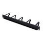 Органайзер за кабел Extralink, За 19-инчови стелажи, 5 метални скоби, Черен