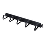 Органайзер за кабел Extralink, За 19-инчови стелажи, 5 метални скоби, Черен