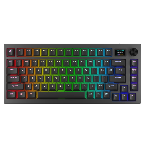 AVAX GM02 PRO 75% Gasket Red Switch Mechanikus Wireless USB-C RGB Billentyűzet HUN - Fekete