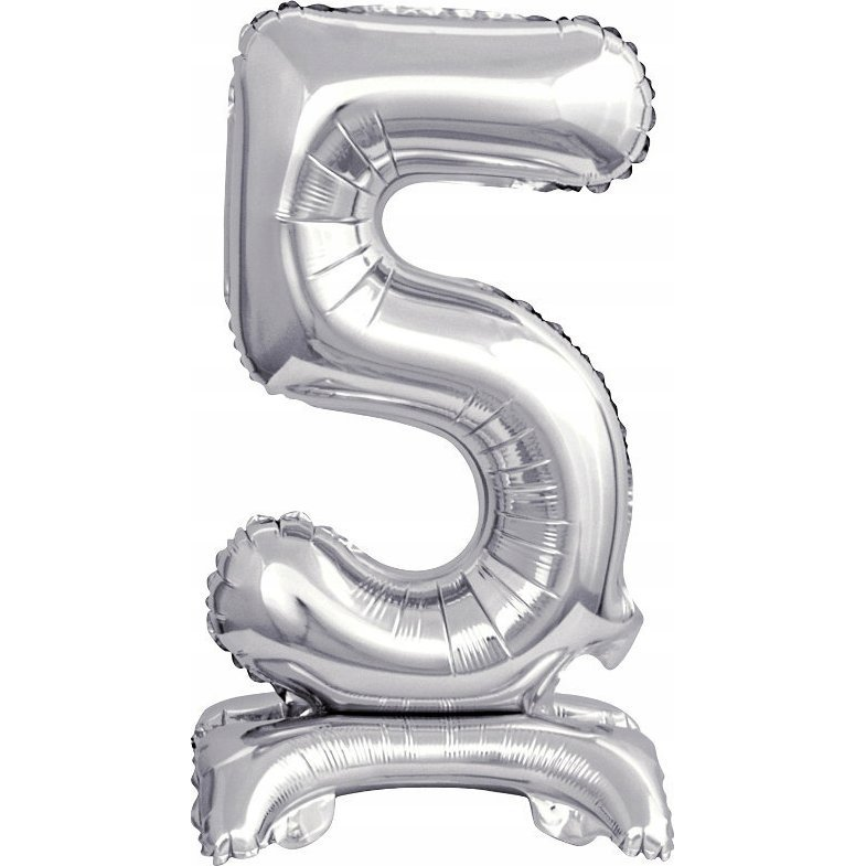 Felfújható Fólia Szám Talppal 9911728 - Ezüst, 38 cm, 5 (9911728)