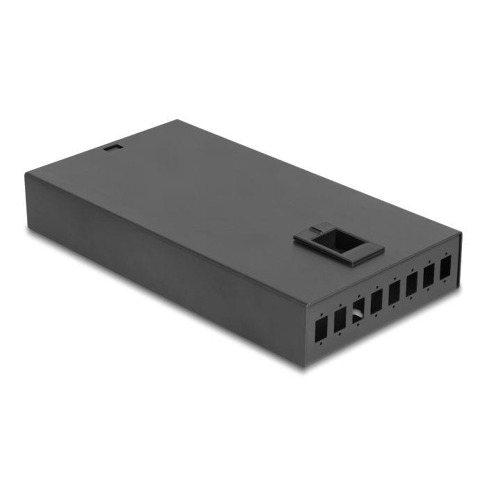 Delock Optikai üvegszálas asztali csatlakozódoboz 8 port 8 x SC Simplex számára (67032) (67032)