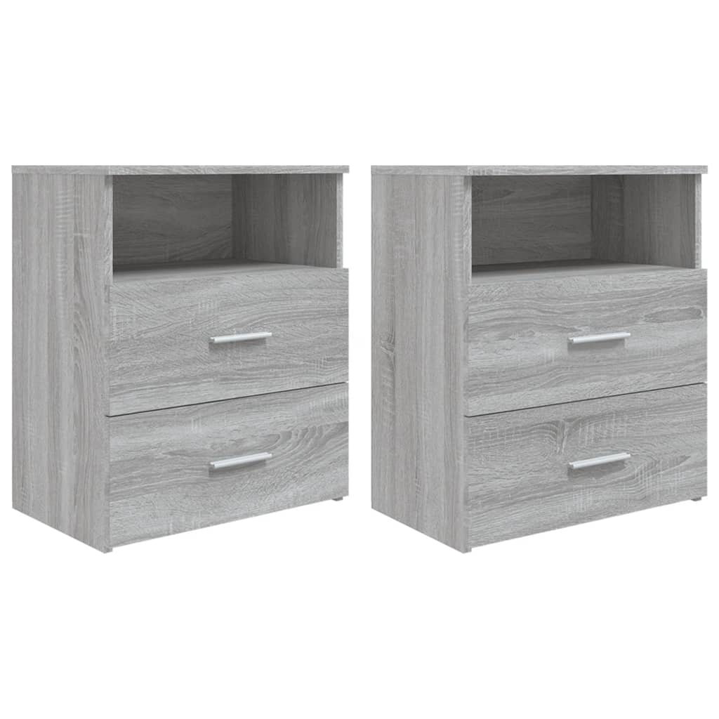 2 db szürke sonoma színű éjjeliszekrény 50x32x60 cm (815861)