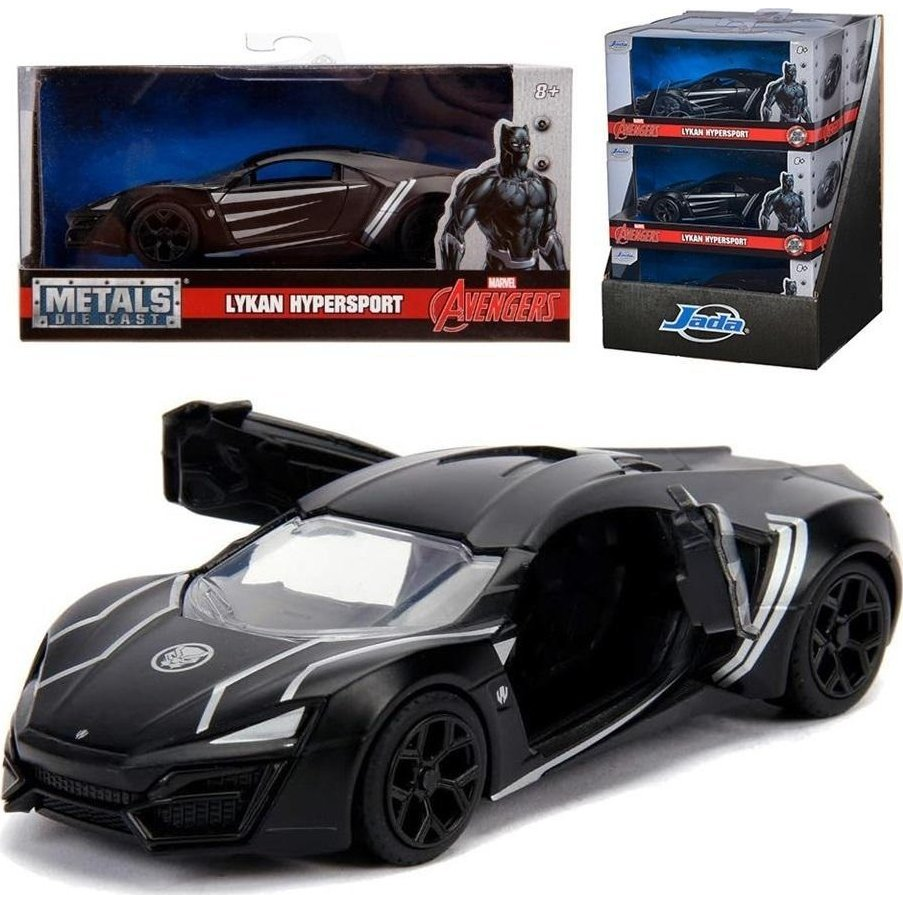 Fekete Párduc Marvel Fém Autó Lykan Hypersport - Jada (4006333066948)