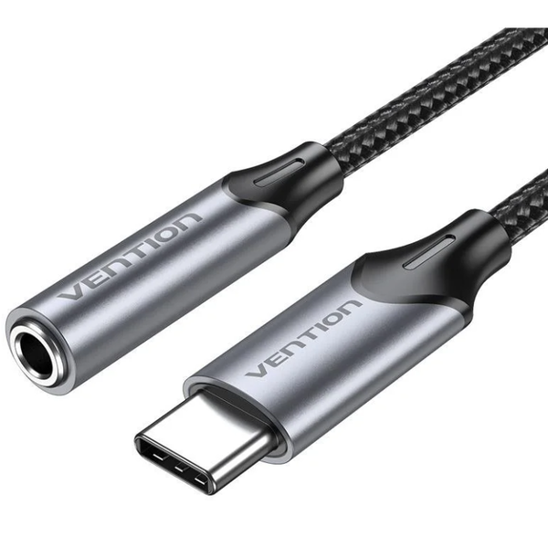 Vention BGMHA audio kábel 0,1 m 3.5mm USB Typ-C Šedá