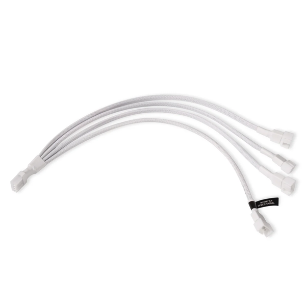 Alphacool Alphacool Y-Splitter 4-Pin auf 4x 4-Pin PWM 30cm - weiß