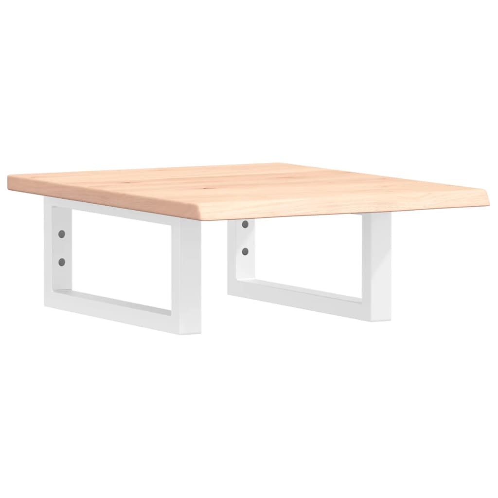 acél és tömör tölgyfa falra szerelhető mosdópolc (3302532)