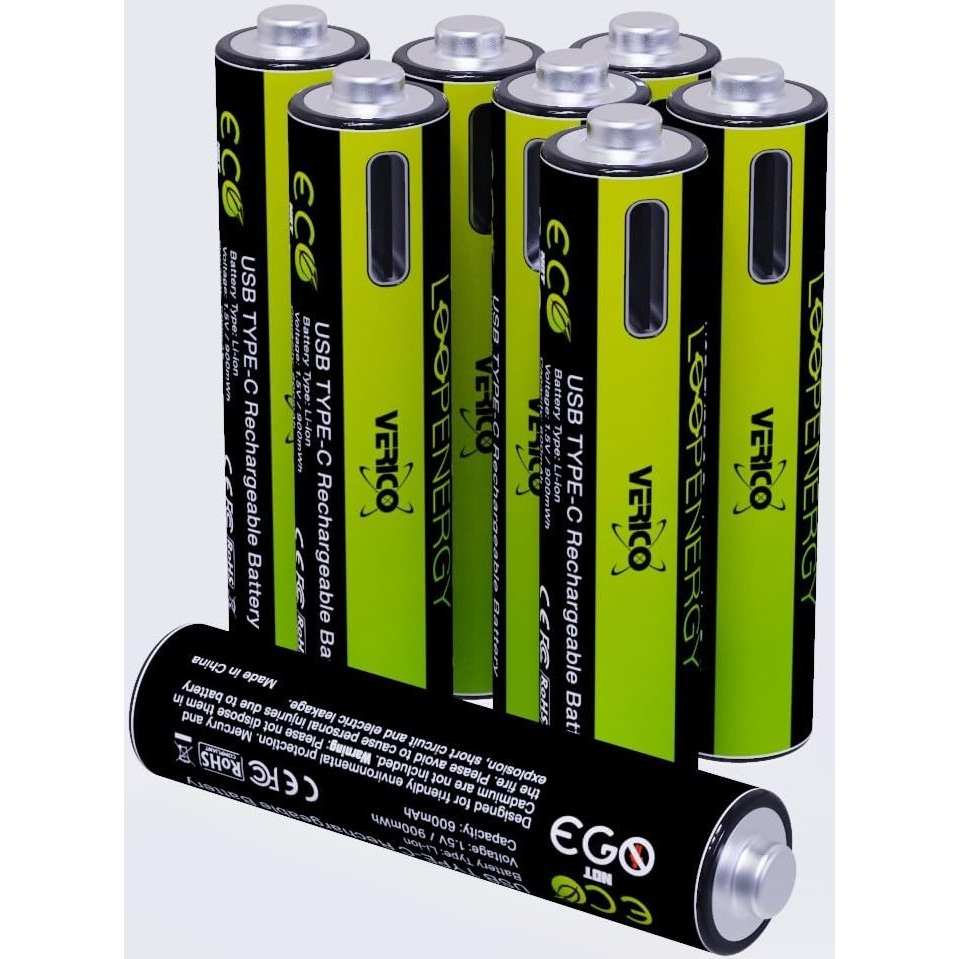 Verico LoopEnergy USB-C USB-C® akku Lítiumion 600 mAh 1.5 V 8 db (1BTOV-A2WECD-NN)