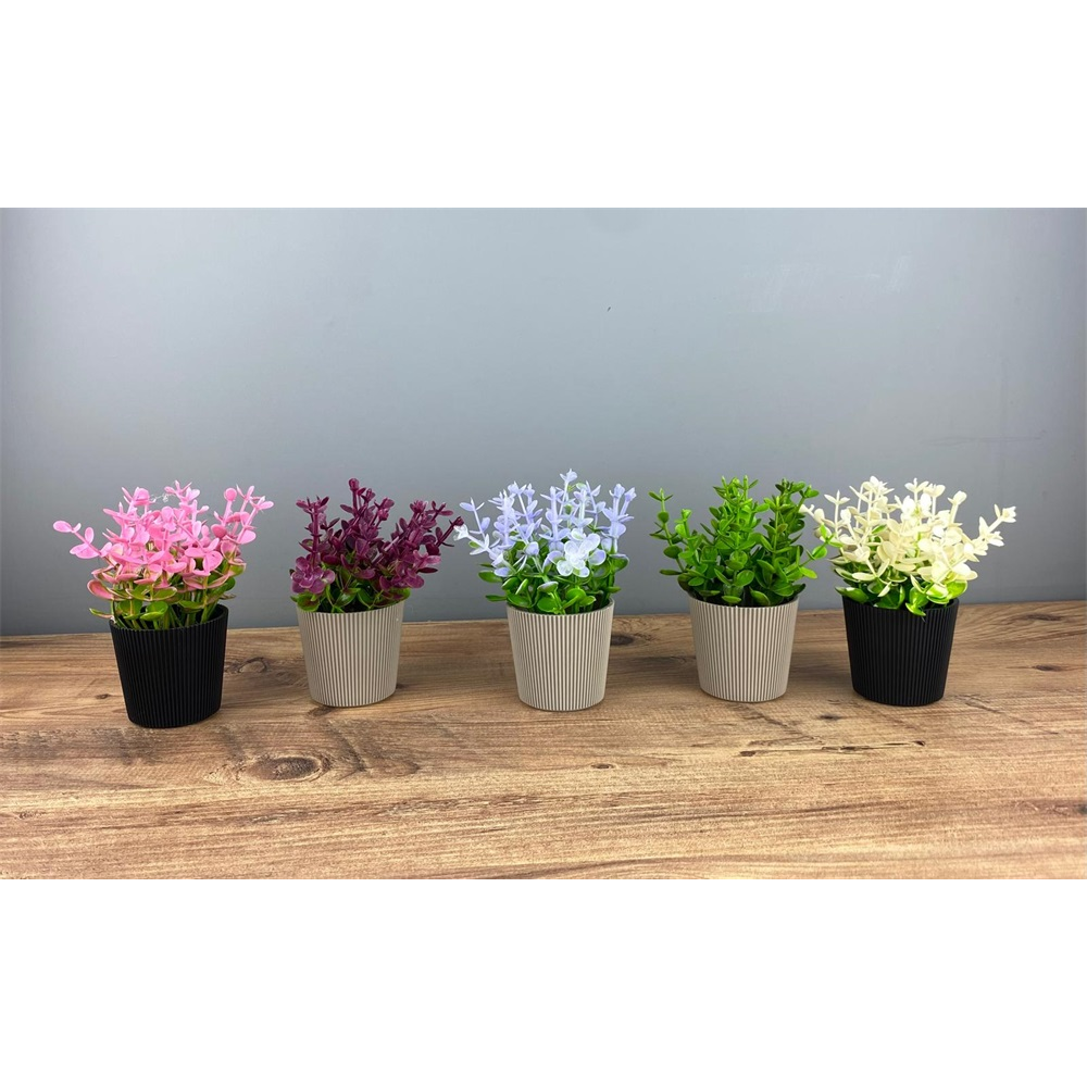 Iris E5828 Cserepes művirág Asztali Dekoráció 7x14cm - Többféle (E5828)