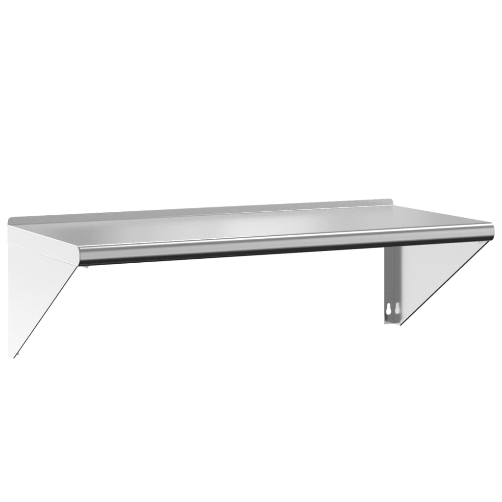 ezüstszínű rozsdamentes acél falipolc 100 x 45 x 31 cm (30272)