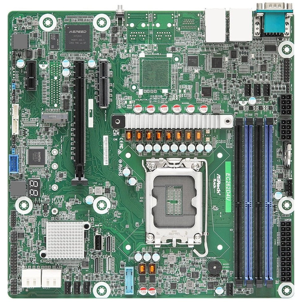 ASRock EC262D4U, 1xSKT LGA 1700, Intel E-2400, C262, SATA, NVMe, 1xM.2, 2x10GbE, 2xGbE, IPMI