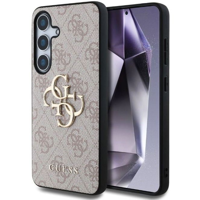 Guess PU 4G Metal Logo Samsung Galaxy S25+ rózsaszín tok (GUHCS25M4GMGPI)