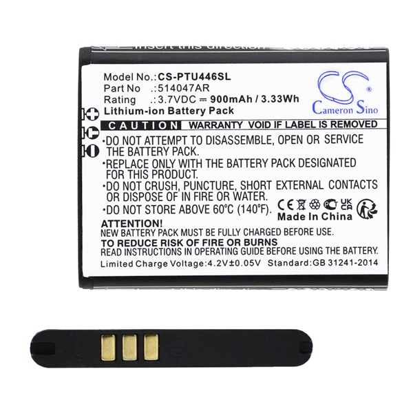 Cameron Sino CS-PTU446SL Panasonic 514047AR Telefon akkumulátor 900 mAh