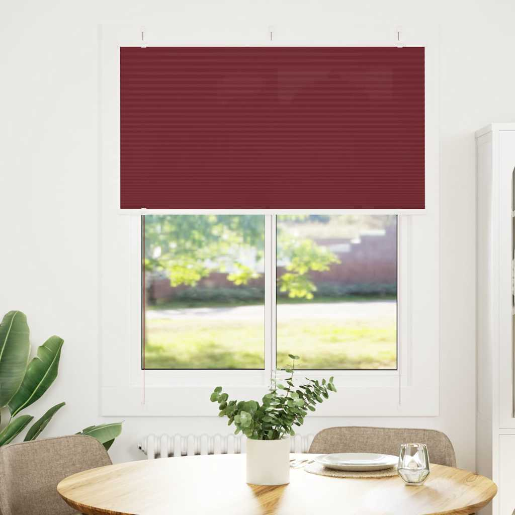 pliszírozott redőny Bordeaux piros 105x150 cm szövetszélesség (4015246)