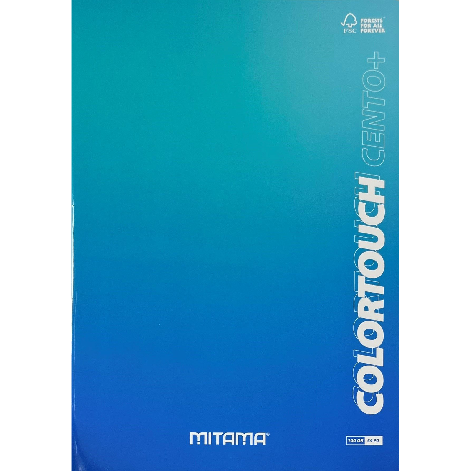 MITAMA A4, vonalas, margós, 52+2 lapos, kék / zöld (62176-90151)