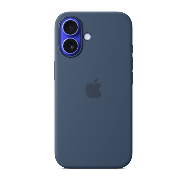 Silikon Case mit MagSafe (dunkelblau, iPhone 16)