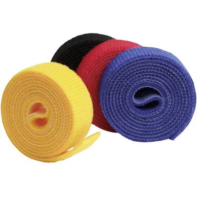 Tépőzár, velúr, sárga/fekete/piros/kék, LTC 1230, 1 tekercs (LTC 1230)