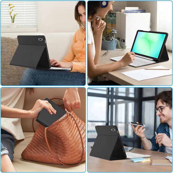 Tech-Protect tablet tok (SC Pen) - Galaxy Tab A9/A11 8.7" X110/X115/X133/X135, bill. - fekete - ECO