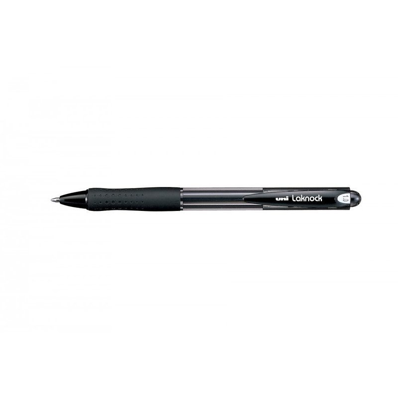 Uni SN-101 Laknock Fine Nyomógombos Golyóstoll - 0.4 mm / Fekete (SN-101 BLACK)