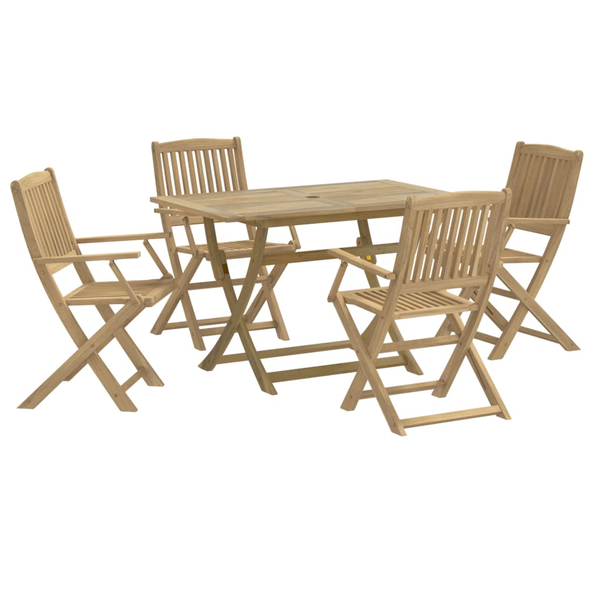 Set mobilier de grădină, 5 piese, lemn masiv de acacia