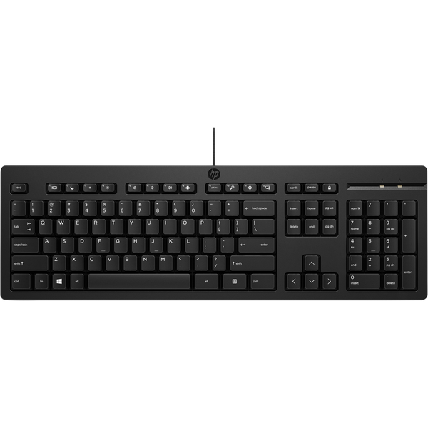 HP 125 G2 USB Wired Keyboard tastiera Ufficio Nero