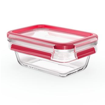 Tefal MasterSeal N10405 Obdĺžnikový Box 0,45 L Priehľadná, Červená 1 kusov (N1040510)