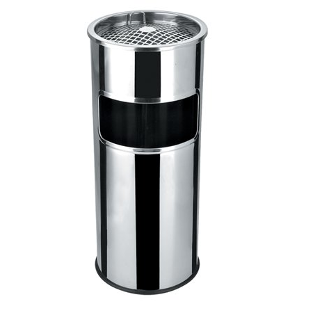 OEM 28 literes hamutartóval kombinált kültéri szemetes - Ezüst (1605SZE005)