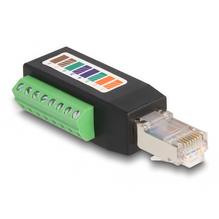 Delock RJ45 apa Cat.5e - Terminal Block Adapter 90 -ban hajlított (66048) (66048)