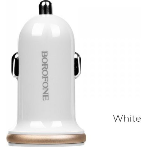Borofone autós töltő 2 x USB fehér (BFO-BZ5-W)